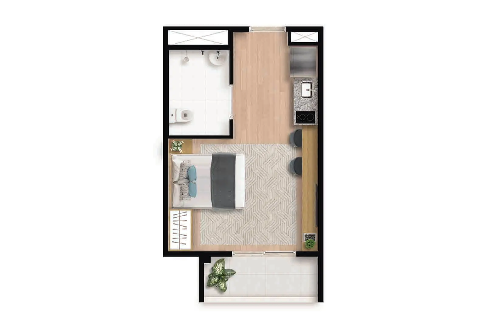 My One Estação Brooklin — Studio Flat - 25 M² Tipo Nr