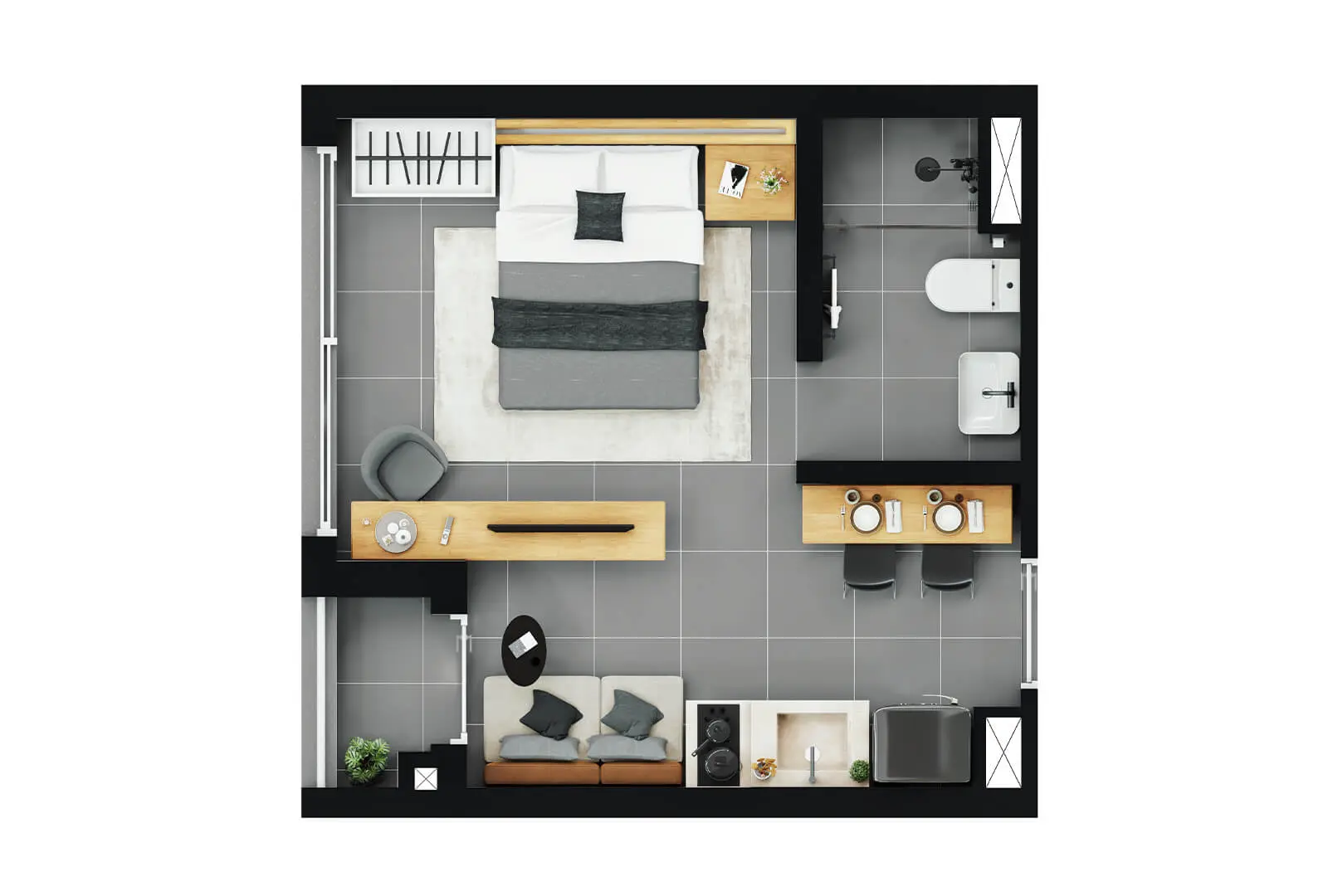 Nex One Pinheiros — Studio - 25 M² Final