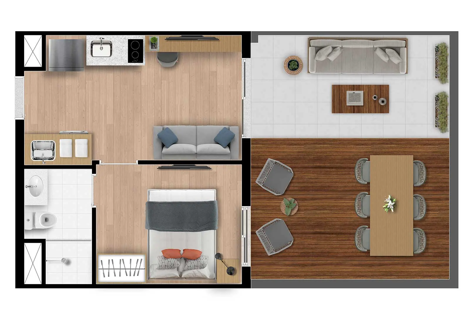 My One Estação Japão Liberdade — 1 Dorm. - 47 M² Garden Tipo B