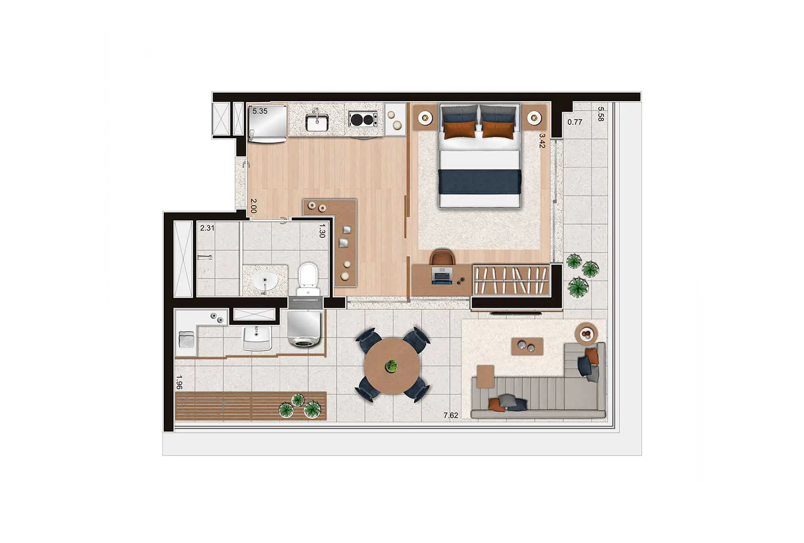 Nex One Faria Lima — 1 Dorm. 44 M²